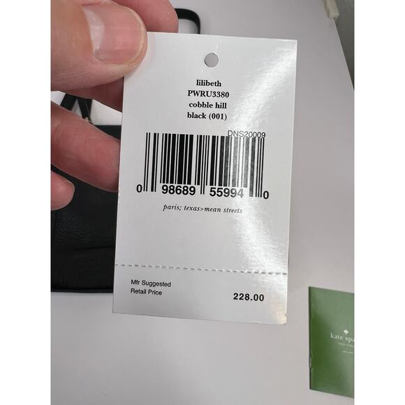 Kate Spade Cobble Hill Lilibeth Crossbody Bag Purse in Black Leather Gold - Picture 8 of 8